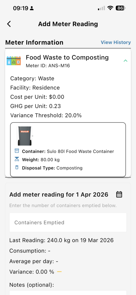 Meter reading